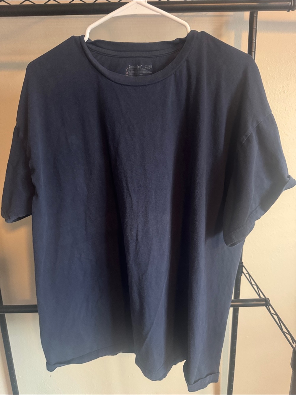 Hanes Men's Short-Sleeve Crewneck T-Shirt in Navy